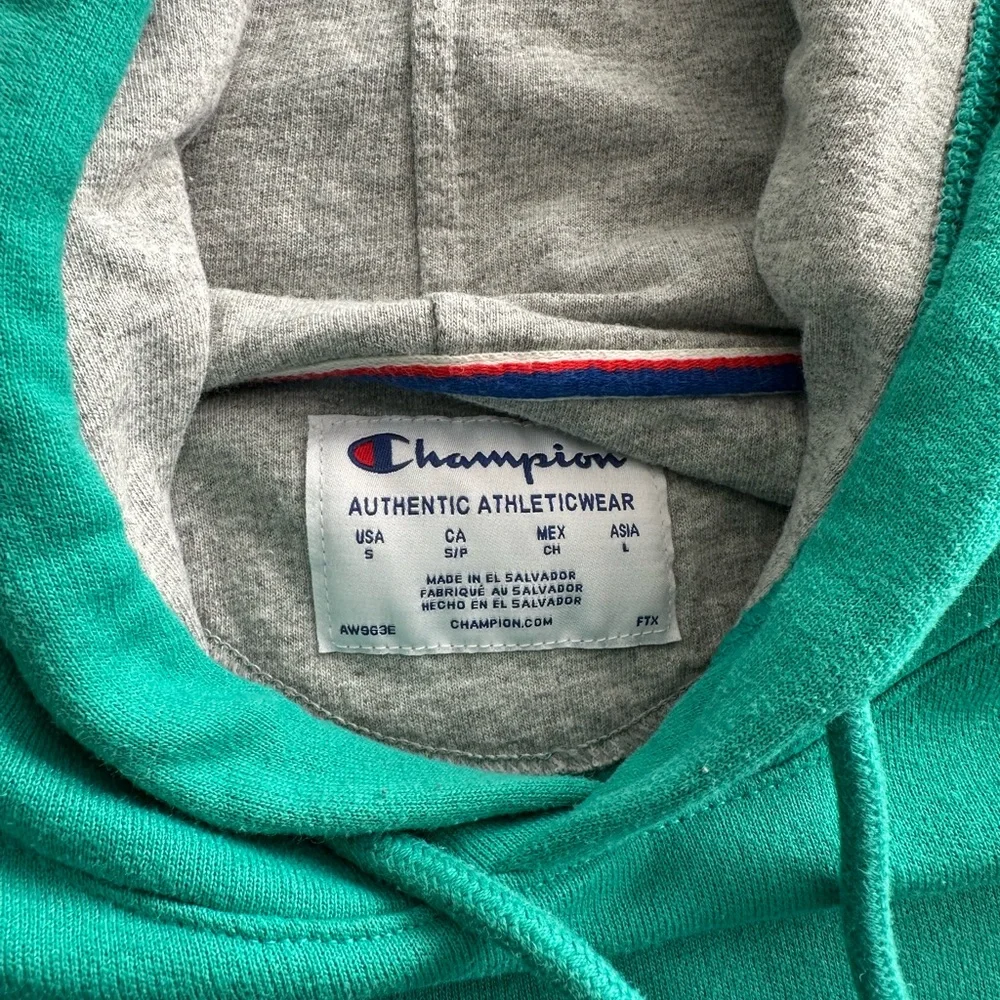 Champion Green and Gray Hoodie Size Small  sweatshirt